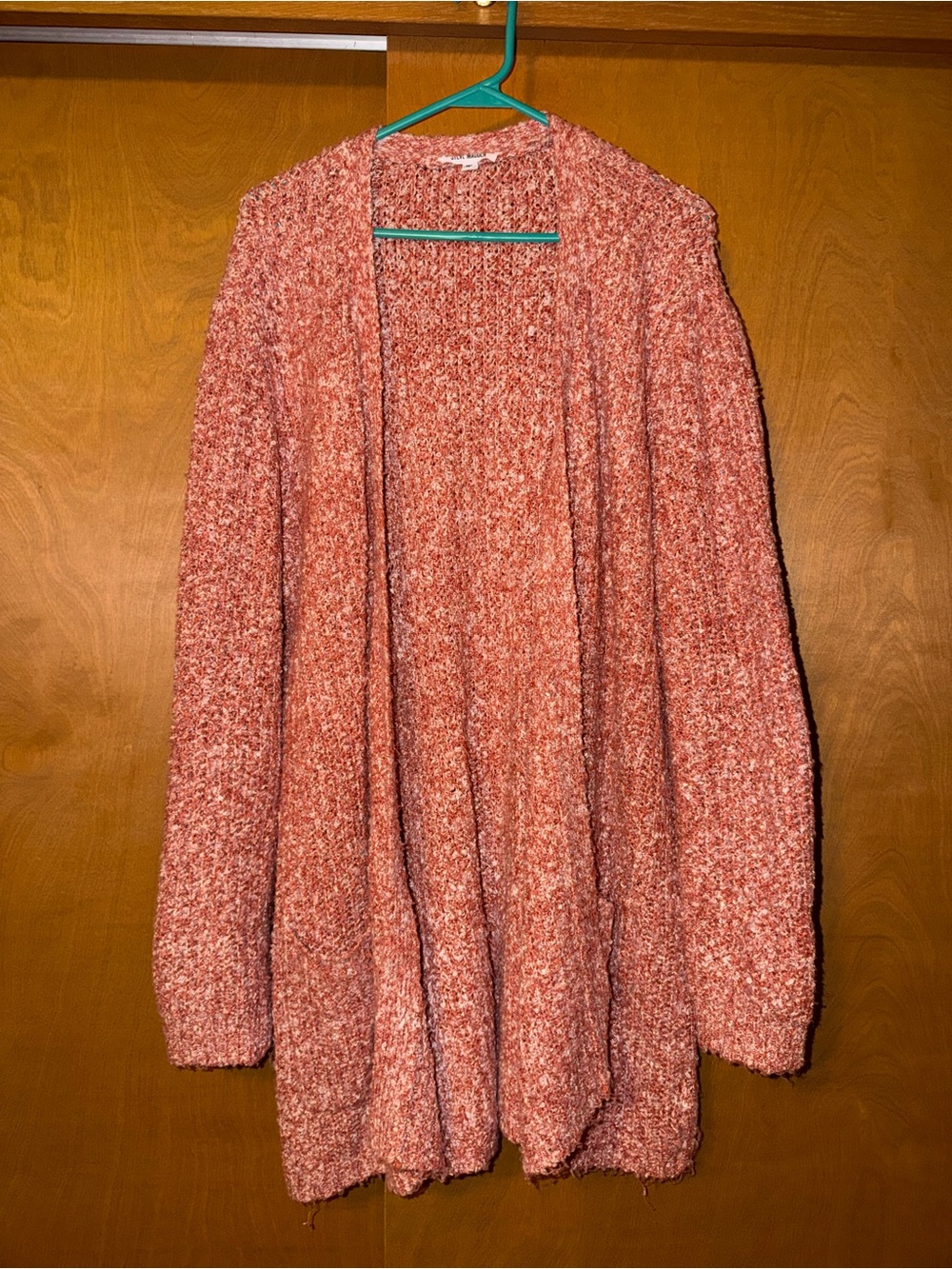 Steve Madden Open-Front Cardigan Sweater - Rose Coral Mix